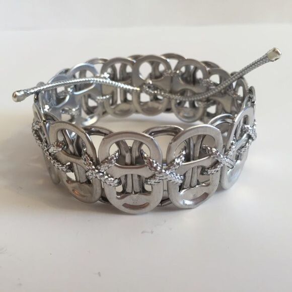 REPURPOSE bracelets- Silver on Silver - Picture 1 of 4